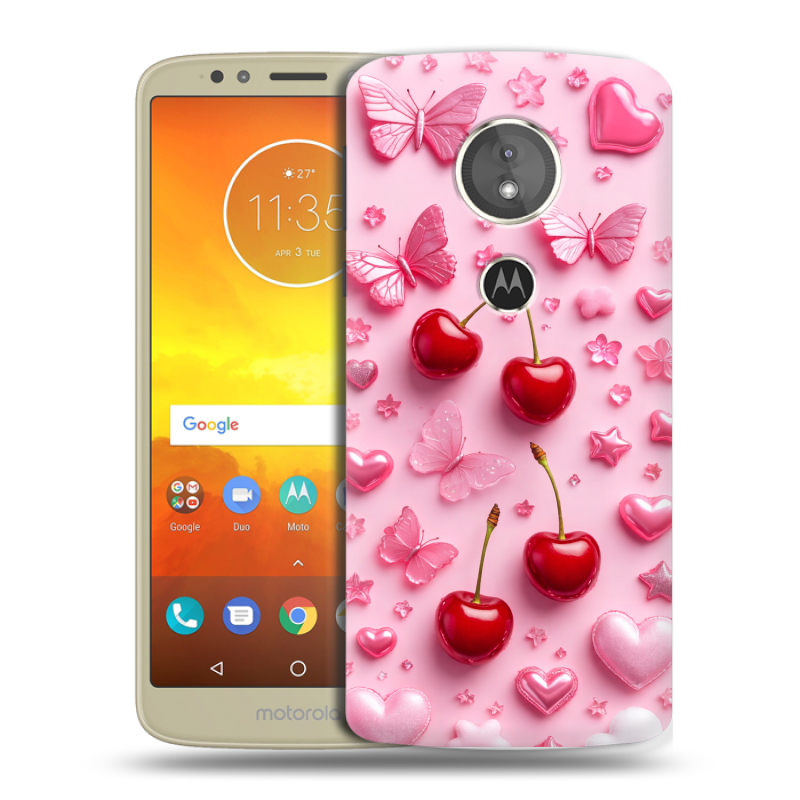 Силиконовый чехол на Motorola Moto E5 с принтом для девочек Силиконовый чехол на Motorola Moto E5 с принтом для девочек