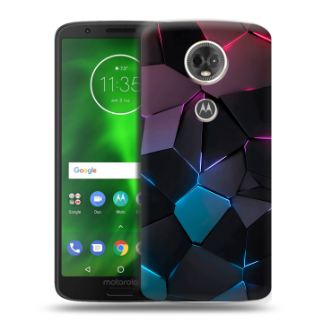 Силиконовый чехол на Motorola Moto E5 Plus с принтом Геометрия неона Силиконовый чехол на Motorola Moto E5 Plus с принтом Геометрия неона