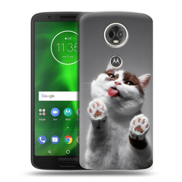Силиконовый чехол на Motorola Moto E5 Plus с принтом Коты
