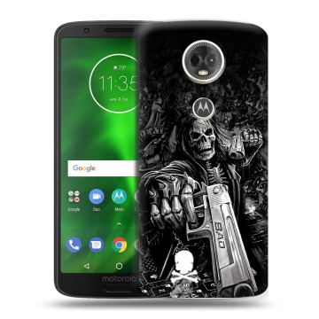 Силиконовый чехол на Motorola Moto E5 Plus с принтом Скелет Силиконовый чехол на Motorola Moto E5 Plus с принтом Скелет