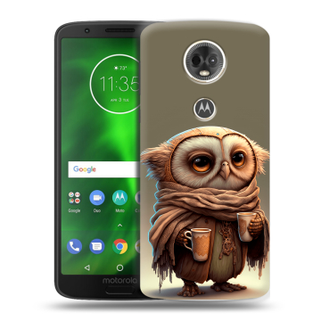 Силиконовый чехол на Motorola Moto E5 Plus с принтом Сова
