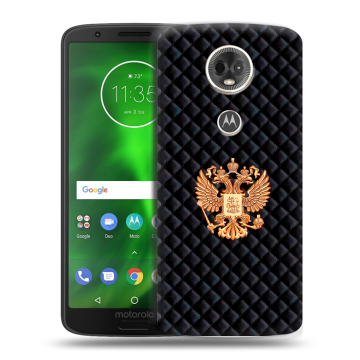 Силиконовый чехол на Motorola Moto E5 Plus с принтом Герб России принт