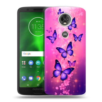 Силиконовый чехол на Motorola Moto E5 Plus с принтом Бабочки