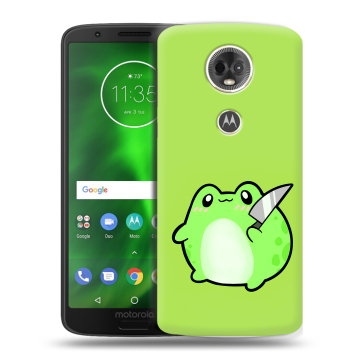 Силиконовый чехол на Motorola Moto E5 Plus с принтом Лягушенок