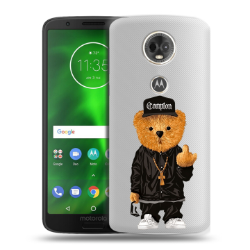 Силиконовый чехол на Motorola Moto E5 Plus с принтом Мишка