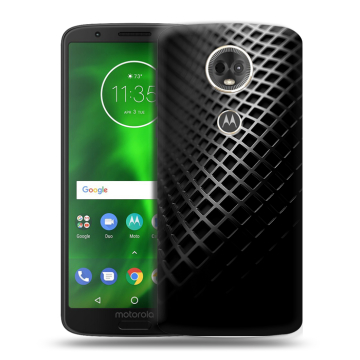Силиконовый чехол на Motorola Moto E5 Plus с принтом Текстура металла