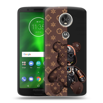 Силиконовый чехол на Motorola Moto E5 Plus с принтом Луи робот