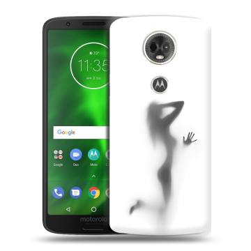 Силиконовый чехол на Motorola Moto E5 Plus с принтом Силуэт