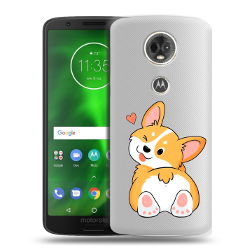 Силиконовый чехол на Motorola Moto E5 Plus с принтом Корги