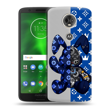 Силиконовый чехол на Motorola Moto E5 Plus с принтом Луи робот