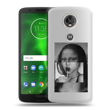 Силиконовый чехол на Motorola Moto E5 Plus с принтом Мона Лиза