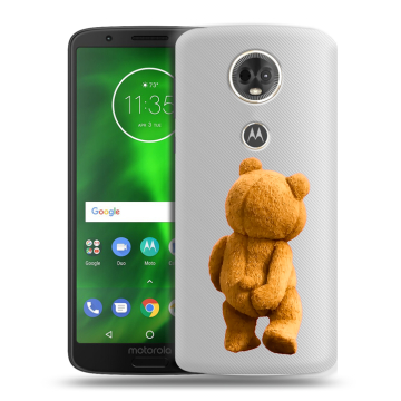 Силиконовый чехол на Motorola Moto E5 Plus с принтом Медведь