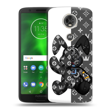 Силиконовый чехол на Motorola Moto E5 Plus с принтом Луи робот