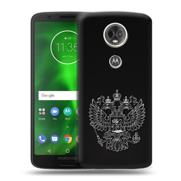 Силиконовый чехол на Motorola Moto E5 Plus с принтом Герб России