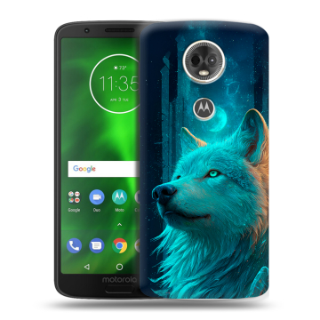 Силиконовый чехол на Motorola Moto E5 Plus с принтом бабочки саккура
