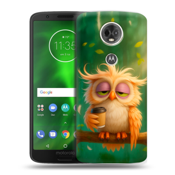 Силиконовый чехол на Motorola Moto E5 Plus с принтом сова