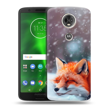 Силиконовый чехол на Motorola Moto E5 Plus с принтом лиса