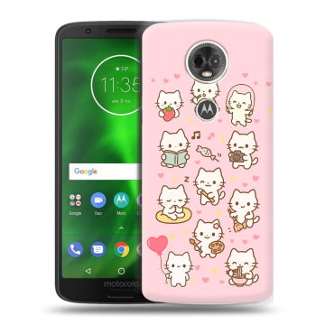 Силиконовый чехол на Motorola Moto E5 Plus с принтом Hello Kitty Хелоу Кити