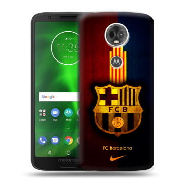 Силиконовый чехол на Motorola Moto E5 Plus с принтом Барселона Barcelona