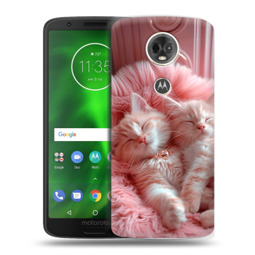 Силиконовый чехол на Motorola Moto E5 Plus с принтом котята котики Силиконовый чехол на Motorola Moto E5 Plus с принтом котята котики