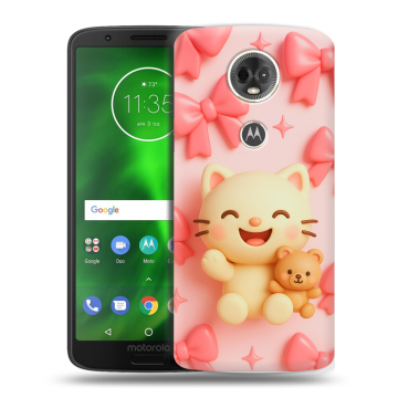 Силиконовый чехол на Motorola Moto E5 Plus с принтом для девочек