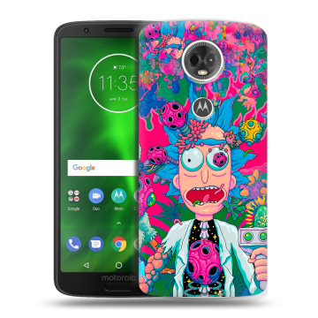 Силиконовый чехол на Motorola Moto E5 Plus с принтом Рик и Морти Rick Morty