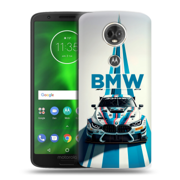 Силиконовый чехол на Motorola Moto E5 Plus с принтом БМВ BMW