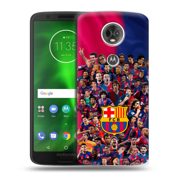 Силиконовый чехол на Motorola Moto E5 Plus с принтом Барселона Barcelona