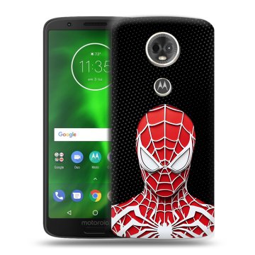 Силиконовый чехол на Motorola Moto E5 Plus с принтом человек паук spiderman