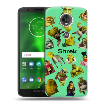 Силиконовый чехол на Motorola Moto E5 Plus с принтом Шрек Shrek