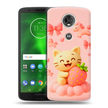 Силиконовый чехол на Motorola Moto E5 Plus с принтом для девочек