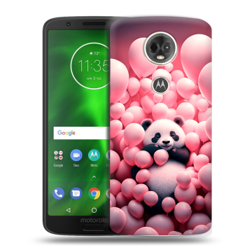 Силиконовый чехол на Motorola Moto E5 Plus с принтом Панда