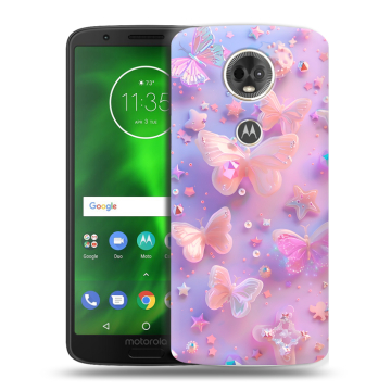 Силиконовый чехол на Motorola Moto E5 Plus с принтом Бабочки