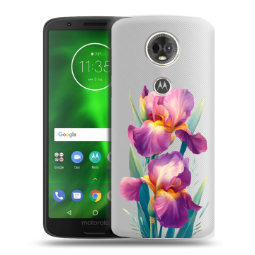 Силиконовый чехол на Motorola Moto E5 Plus с принтом Цветы орхидеи