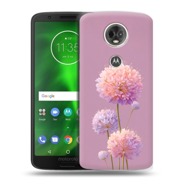 Силиконовый чехол на Motorola Moto E5 Plus с принтом Цветы