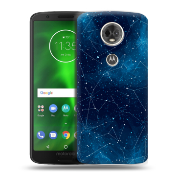 Силиконовый чехол на Motorola Moto E5 Plus с принтом Космос звезды