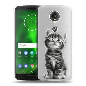 Силиконовый чехол на Motorola Moto E5 Plus с принтом Котенок