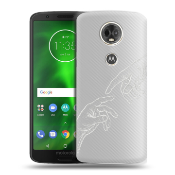 Силиконовый чехол на Motorola Moto E5 Plus с принтом Сотворение мира