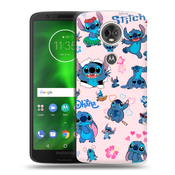 Силиконовый чехол на Motorola Moto E5 Plus с принтом Лило и Стич