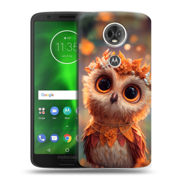 Силиконовый чехол на Motorola Moto E5 Plus с принтом Милая сова