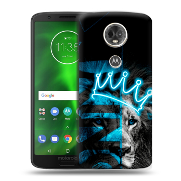 Силиконовый чехол на Motorola Moto E5 Plus с принтом Король лев