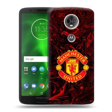 Силиконовый чехол на Motorola Moto E5 Plus с принтом Manchester United
