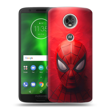 Силиконовый чехол на Motorola Moto E5 Plus с принтом Spiderman Человек паук