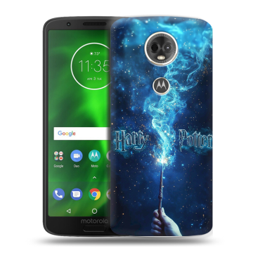 Силиконовый чехол на Motorola Moto E5 Plus с принтом Harry Potter Гарри Поттер