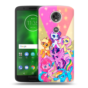 Силиконовый чехол на Motorola Moto E5 Plus с принтом My little pony Дружба чудо
