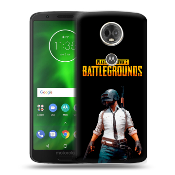 Силиконовый чехол на Motorola Moto E5 Plus с принтом PUGB ПАГБ