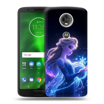 Силиконовый чехол на Motorola Moto E5 Plus с принтом Холодное сердце Frozen