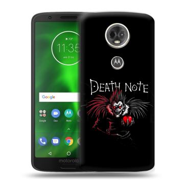 Силиконовый чехол на Motorola Moto E5 Plus с принтом Death note Тетрадь смерти