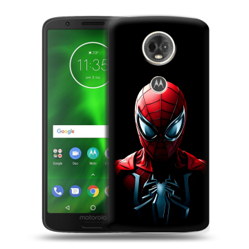 Силиконовый чехол на Motorola Moto E5 Plus с принтом Spiderman Человек паук