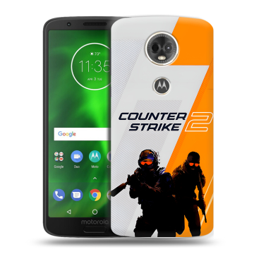 Силиконовый чехол на Motorola Moto E5 Plus с принтом Counter Strike